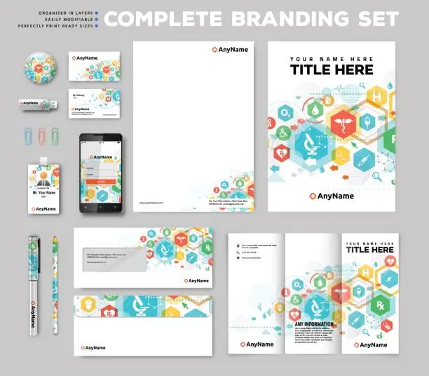 Vector illustration of Corporate identity design set