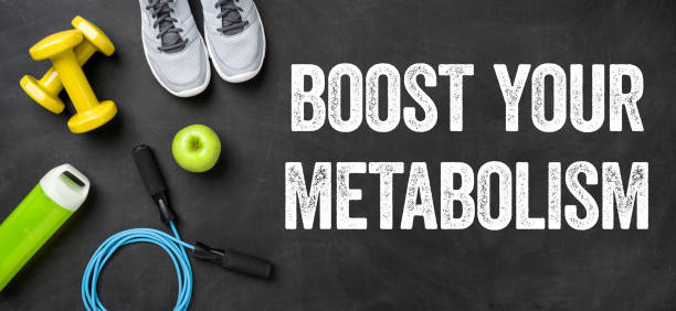 istock Fitness equipment on a dark background - Boost your metabolism 837217228