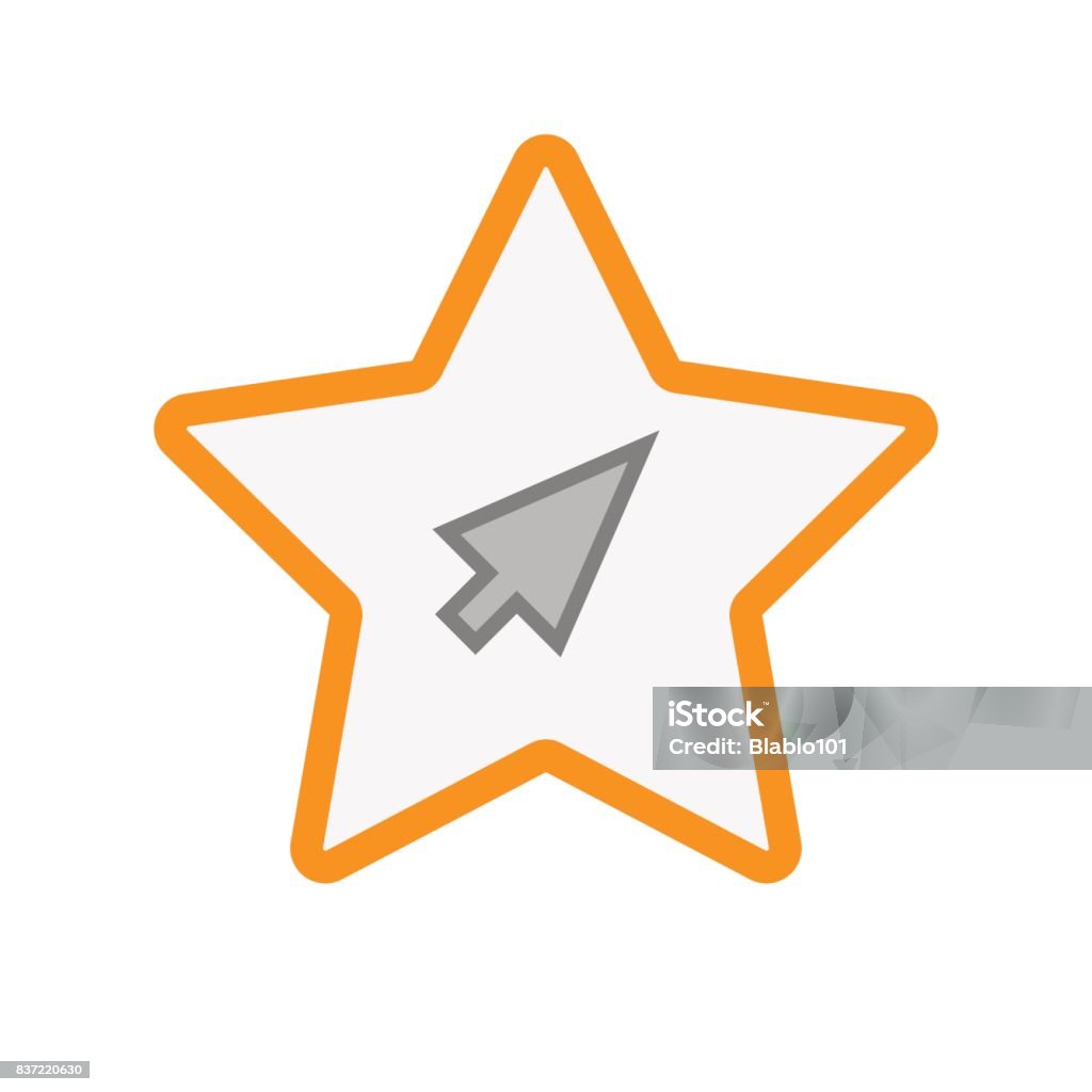 Computer Cursor Star Isolated Star With A Cursor Stock Illustration - Download Image Now ...