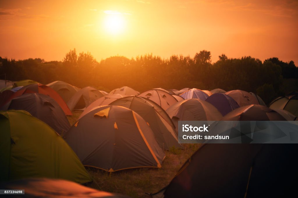 Tents Tents at a festival campsite Music Festival Stock Photo