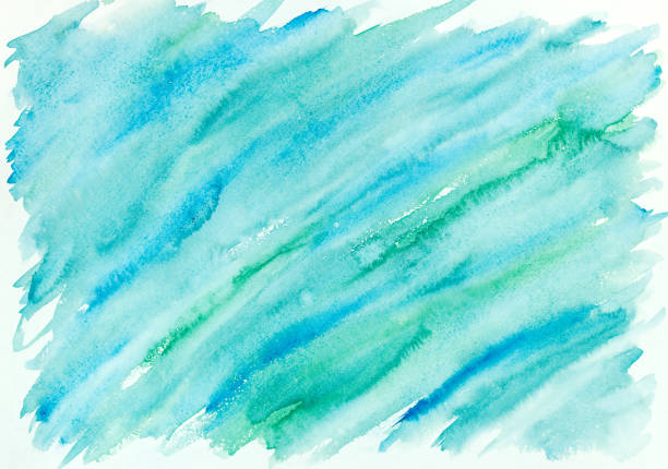 istock hand painted abstract watercolor background in blue and green 837262170