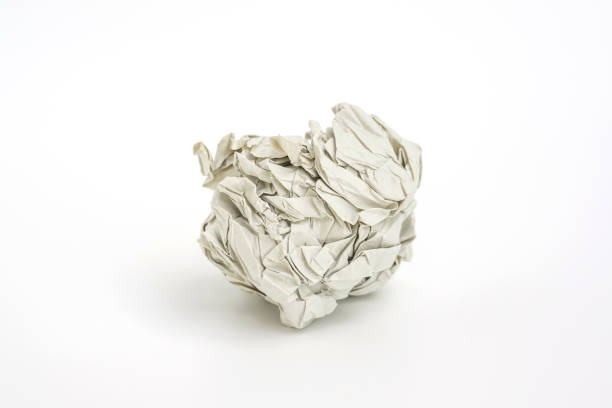 istock white crumpled paper on a white background. 837264762