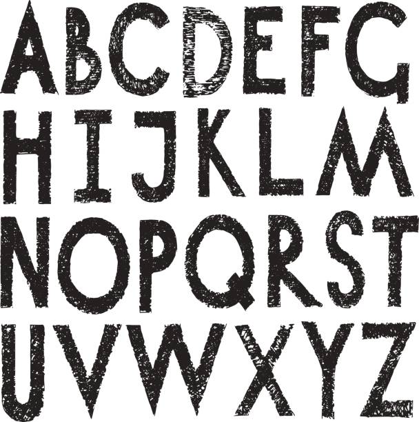 Strong Letters A 4,100+ Drawing Of The The Alphabet In Different Fonts Stock Photos ...