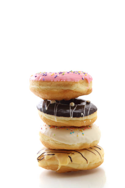 istock Mix chocolate donut isolated in white background 837291798