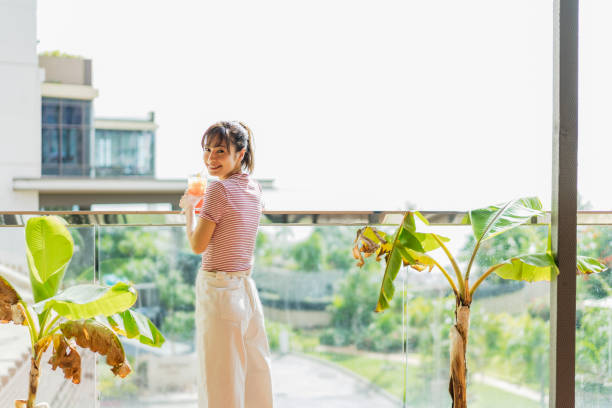 istock Woman drinking tropical juice in guam 837301064
