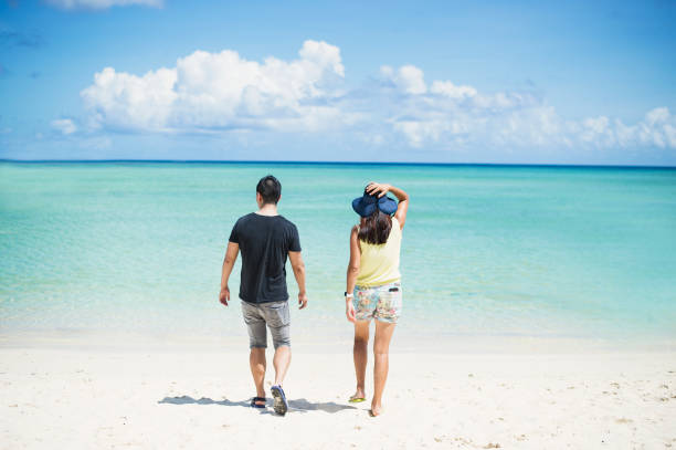 Tropical beach with clear water at Guam