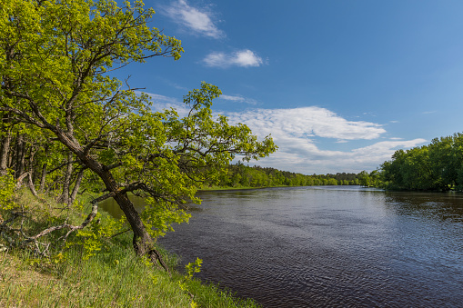 A scenic landscape featuring the Mississippi River.