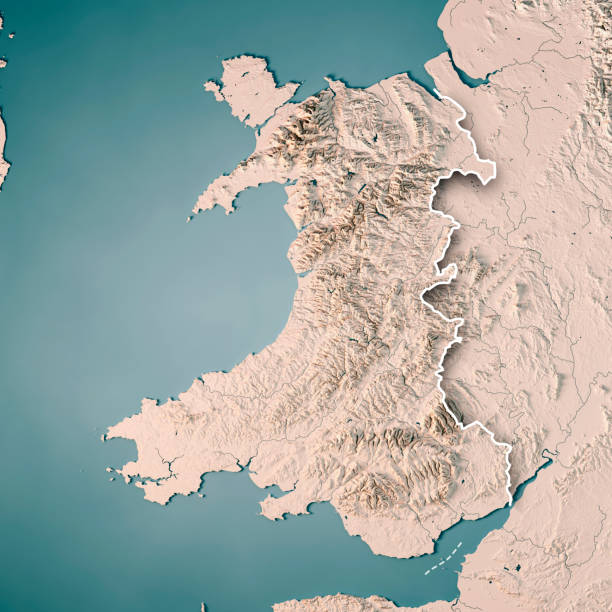 istock Wales Country 3D Render Topographic Map Neutral Border 837318300