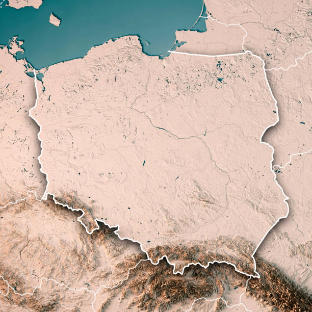 istock Poland Country 3D Render Topographic Map Neutral Border 837321078