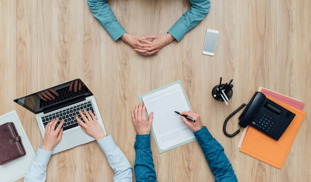 istock Woman having a business meeting 837321810
