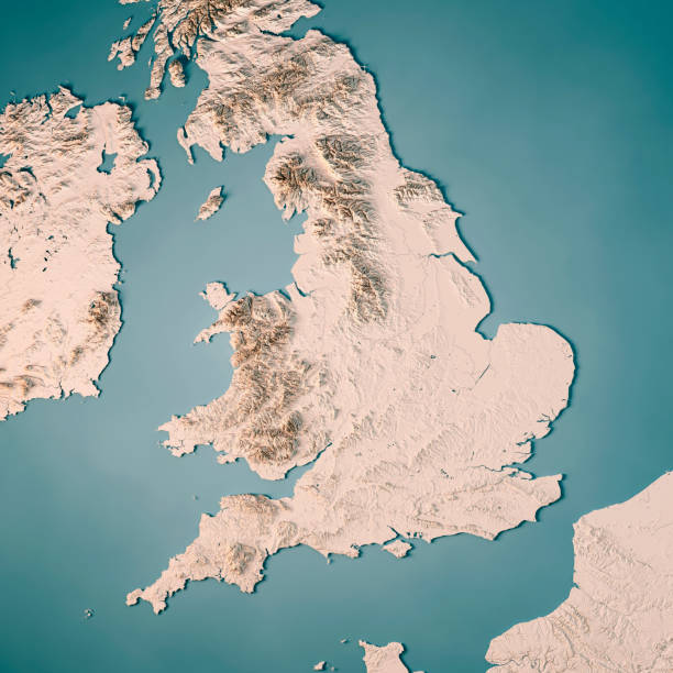 istock England Country 3D Render Topographic Map Neutral 837323318