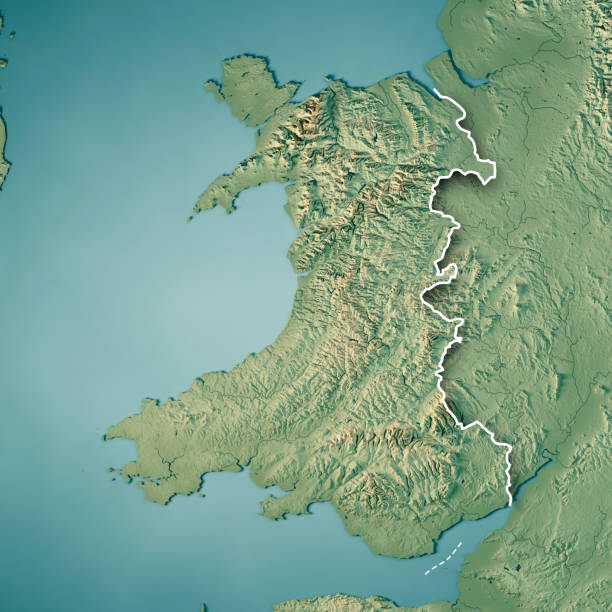 istock Wales Country 3D Render Topographic Map Border 837325924