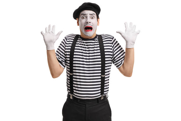 istock Terrified mime artist 837328850