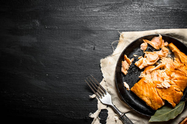 istock Fried salmon with spices in a bowl. 837336236
