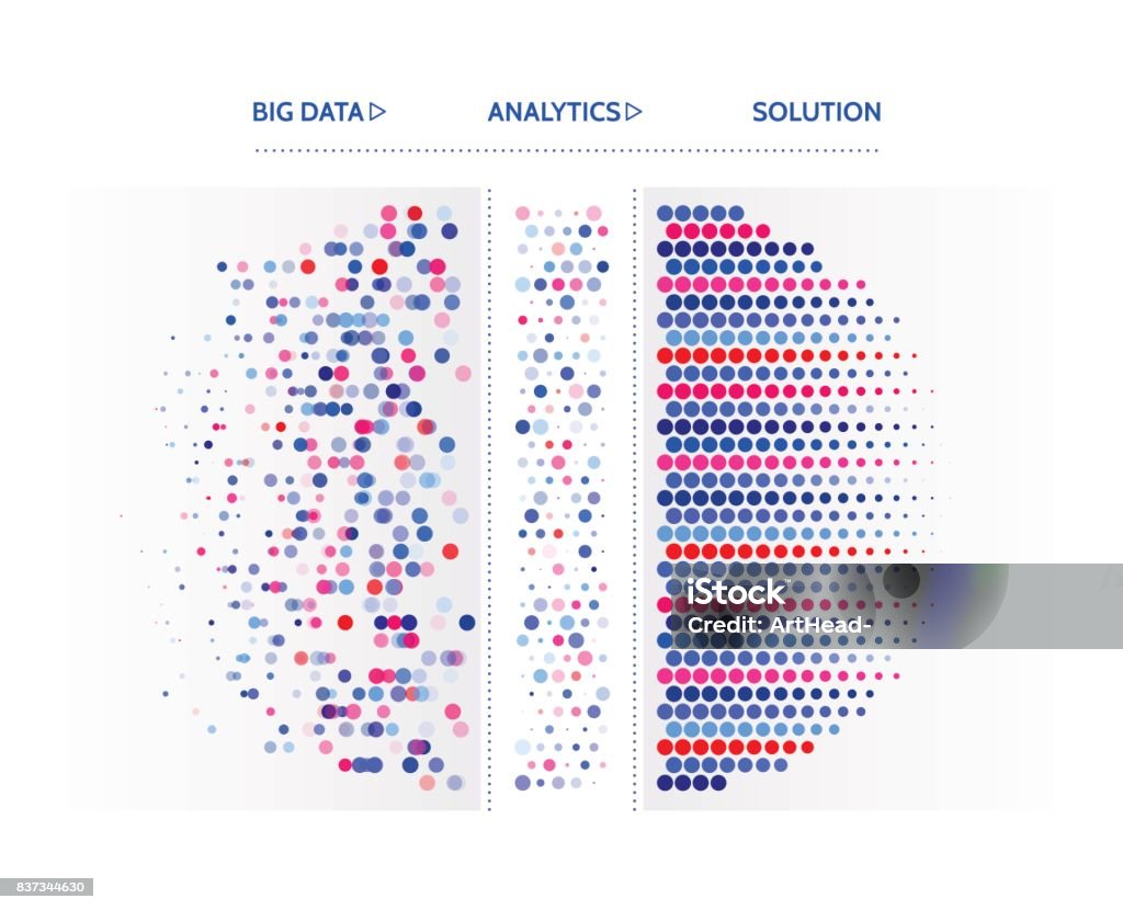 Big data visualization. Abstract geometric background with letter code and hexagons. Technology communication concept. Big data visualization. Information analytics concept. Abstract stream information. Filtering machine algorithms. Sorting binary code. Vector technology background. Data stock vector