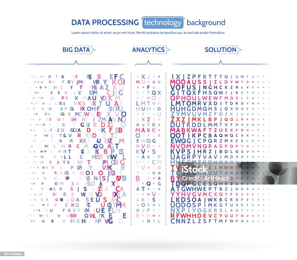 Big Data Visualization Information Analytics Concept Abstract Stream ...