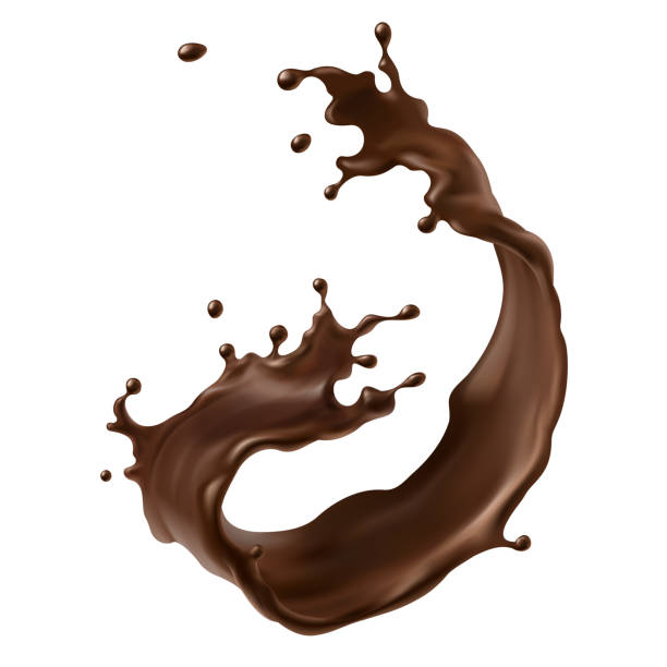 istock Vector illustration of a splash of brown chocolate in a realistic style. 837369352