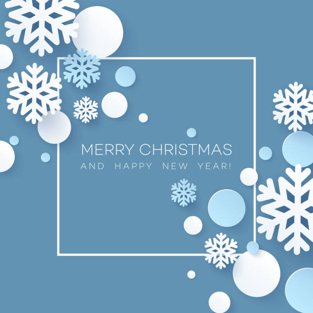 추상 papercraft 눈송이 크리스마스 배경. 벡터 일러스트 레이 션 - silhouette snowflake backgrounds holiday stock illustrations