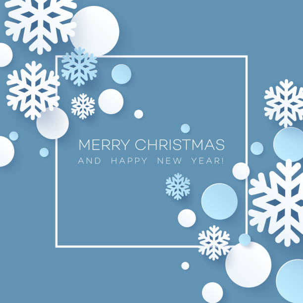 Abstract Papercraft Snowflakes Christmas Background. Vector illustration Abstract Papercraft Snowflakes Christmas Background. Vector illustration EPS10 christmas card template stock illustrations
