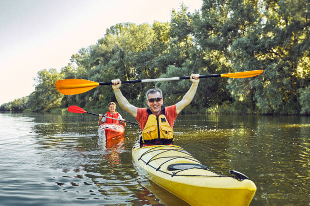istock A canoe trip on the river in the summer. 837402042