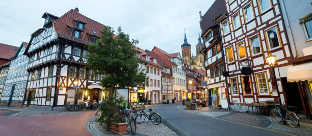 goettingen historic city germany in the evening stock photo