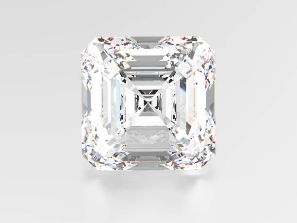 istock 3D illustration asscher diamond stone 837412260