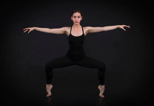 istock The girl dancing modern choreography. 837424524