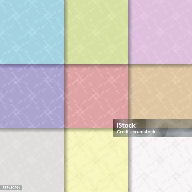 Pattern Collection Large Background Seamless Patterns With Large Flower Pattern Stock Illustration ...