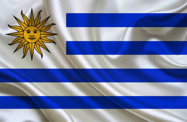 Flag of Uruguay stock photo