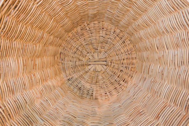istock Inside of Wooden Wicker Basket Texture 837447390