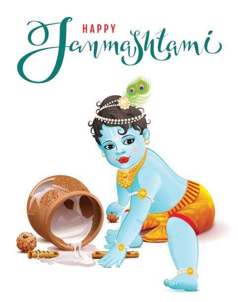 Baby Krishna Cartoon Illustrations, Royalty-Free Vector Graphics & Clip Art  - iStock