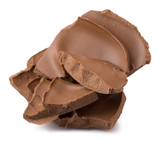 istock piece of chocolate isolated on a white background 837483584