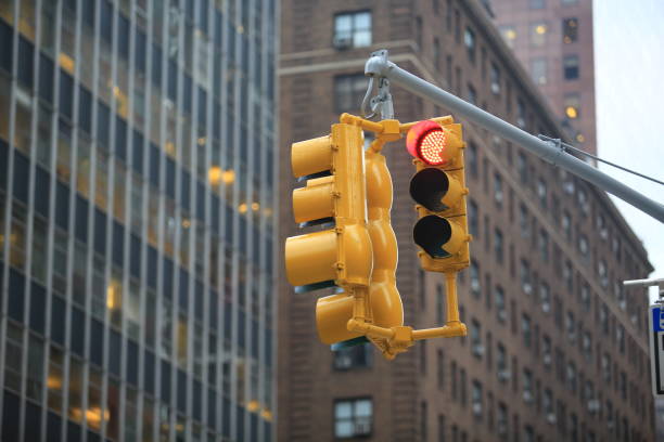 istock traffic sign light in new york 837498968