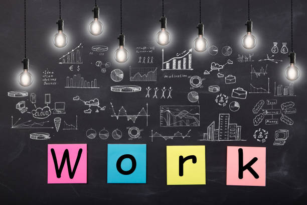 istock Business concept - sketch with schemes and graphs on chalkboard 837504950