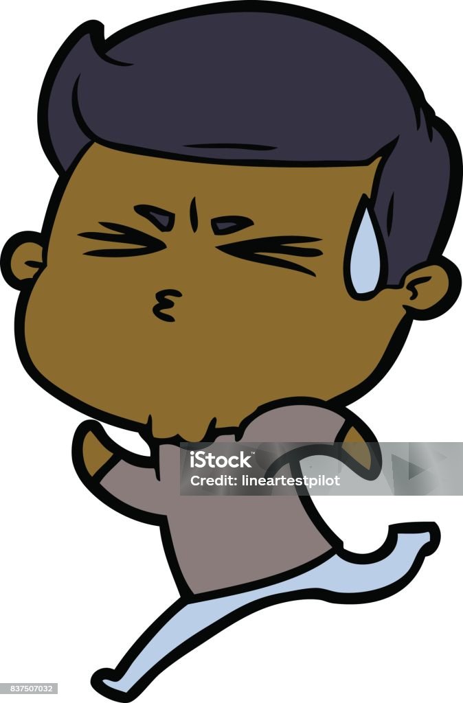 Cartoon Man Sweating Stock Illustration - Download Image Now - Animal, Art,  Caricature - iStock
