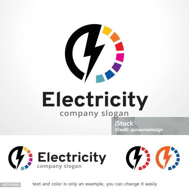 Electricity Symbol Template Design Vector Emblem Design Concept Creative Symbol Icon Stock Illustration - Download Image Now