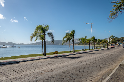 Rendeiras Avenue and Lagoa da Conceicao - Florianopolis, Santa Catarina, Brazil