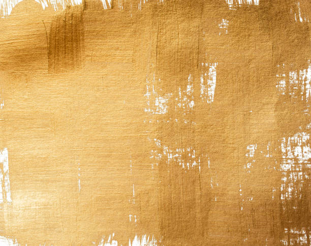 istock Golden acrylic grunge background 837527568