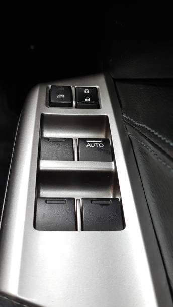 istock Side dashboard of mirror controller of automate car 837546358