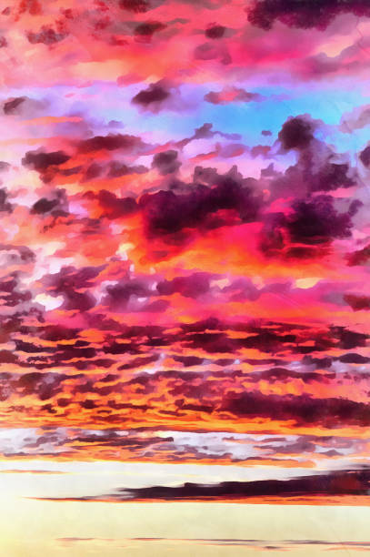 istock Clouds on sunset sky colorful painting 837548792