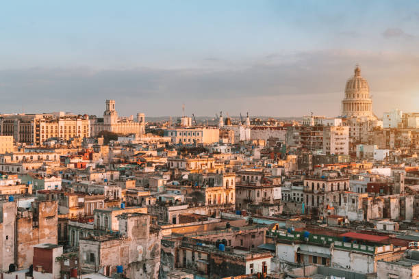 istock Havana cityscape with Capitol during sunset 837556866