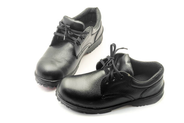 istock Safety shoes on white background. 837561470