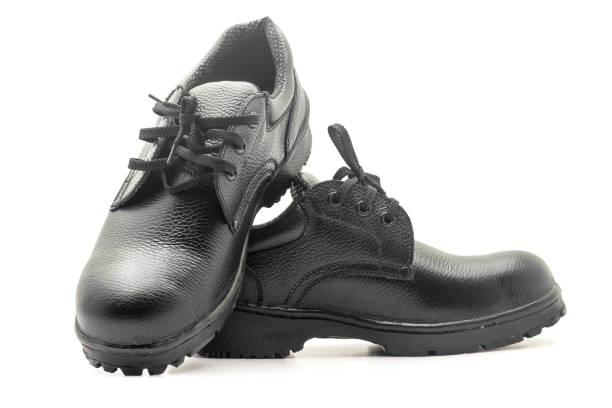istock Safety shoes on white background. 837561646