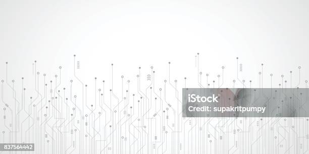 Abstract Technology Background Stock Illustration - Download Image Now - Connection, Circuit Board, Computer Network