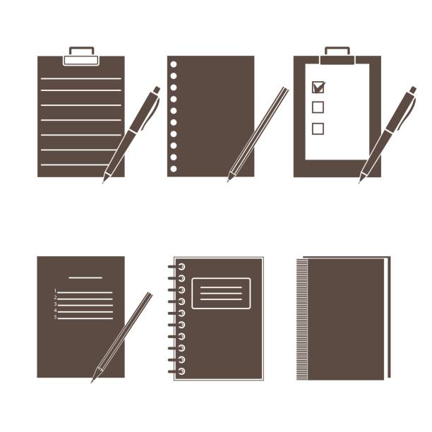 ilustraciones, imágenes clip art, dibujos animados e iconos de stock de conjunto de iconos de vector de material de oficina - pen ballpoint pen isolated registration