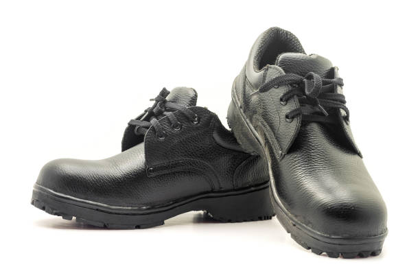 istock Safety shoes on white background. 837571890