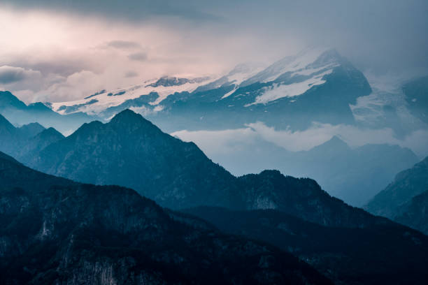 istock Italian Alps - Monte Rosa mountain range landscape at sunset 837577466