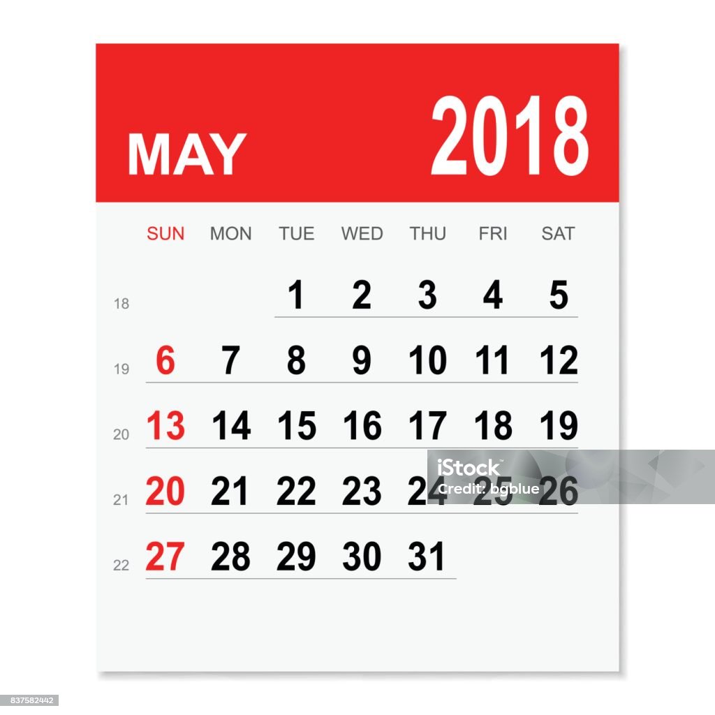 may-2018-calendar-stock-illustration-download-image-now-2018