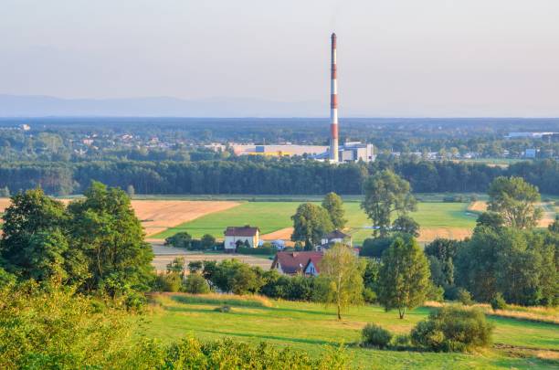 istock Summer countryside industrial landscape. 837600014
