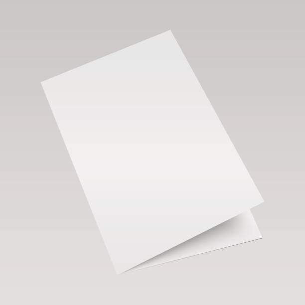 istock Mock up opened magazine, journal, booklet, postcard, flyer, business card or brochure . Vector Illustration 837601916